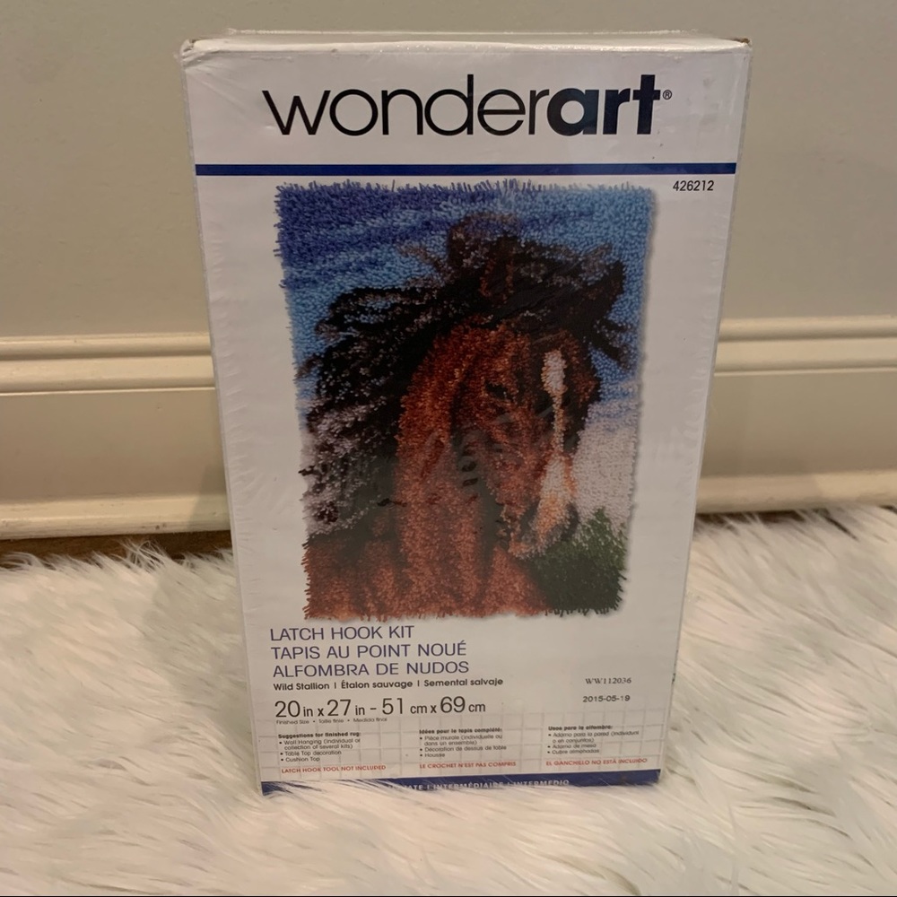 Wonderart Latch Hook Kit Wild Stallion New